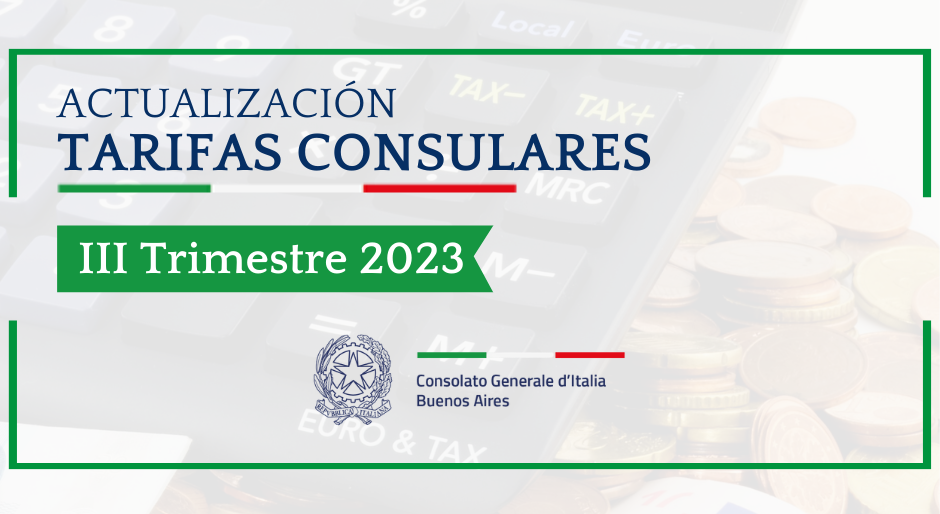 TARIFAS CONSULARES
