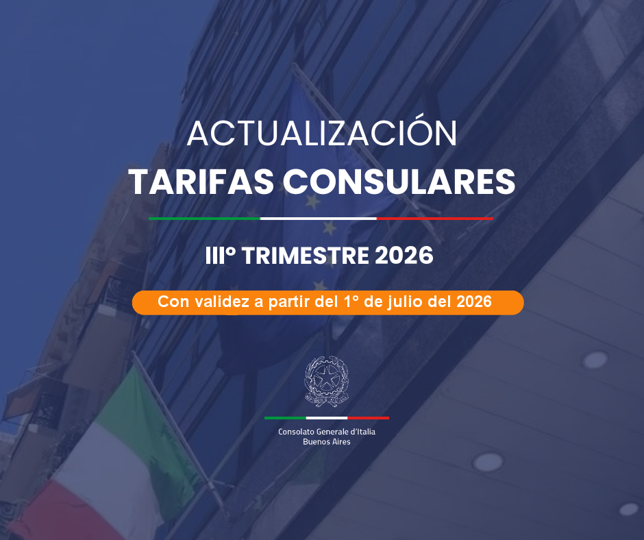 actualización tarifas consulares III 2026